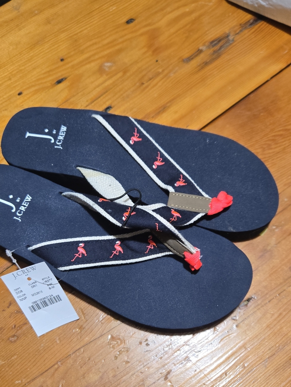 Nwt J Crew Flamingo Sz 8 Flip-flop sandals